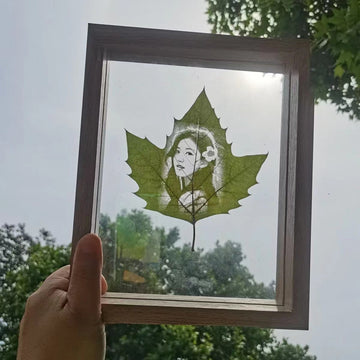 Personalized Creative Leaf Carving Photo Portrait Customization