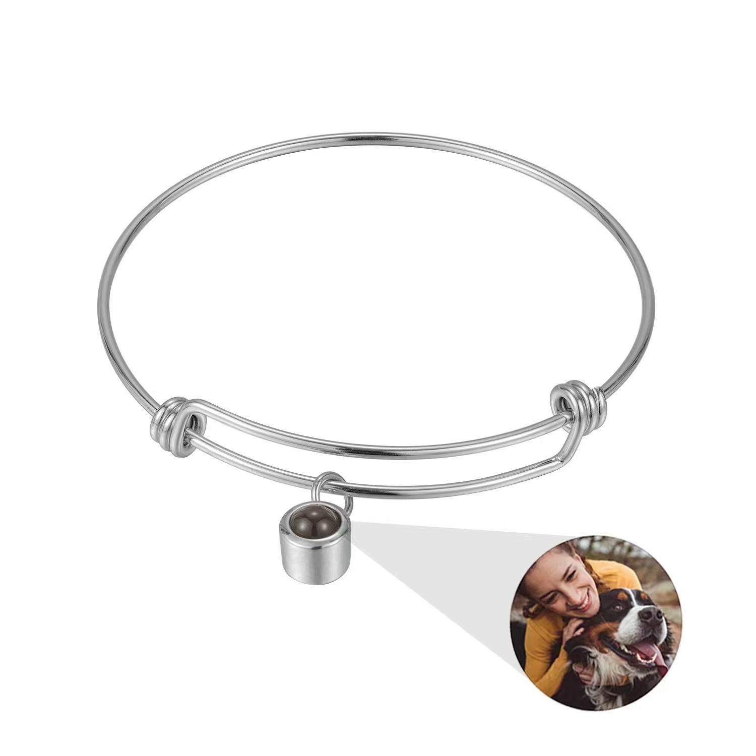 Personalized Photo Projection  New Stainless Steel Bracelet