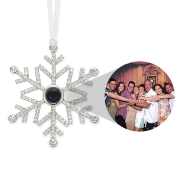 Ensemble de colliers de projection de flocons de neige pour cadeau de Thanksgiving et de Noël, personnalisé avec photo, ensemble pour femme, étanche et anti-poussière, image couleur, photo d'amour 