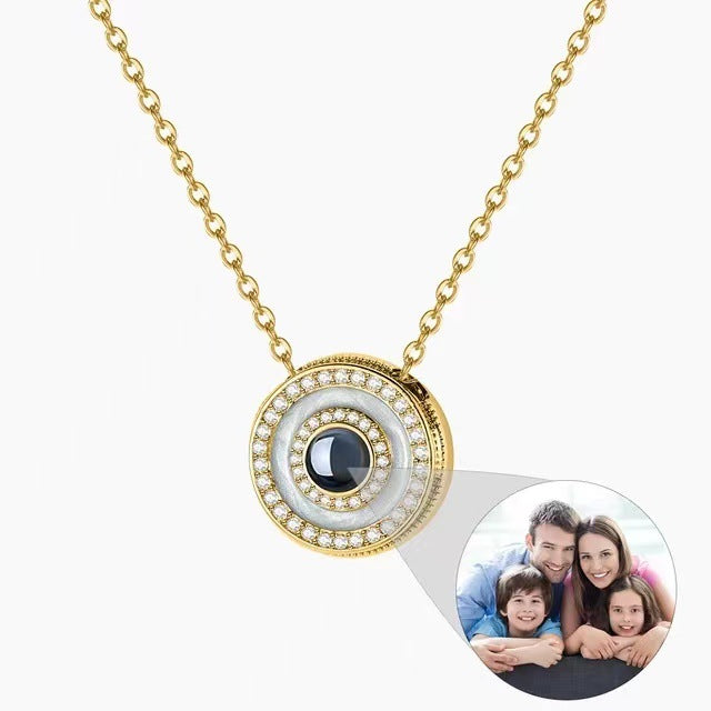 Personalized Hot-Selling Photo  Projection Necklace