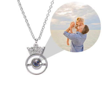 Personalized Crown Projection Necklace