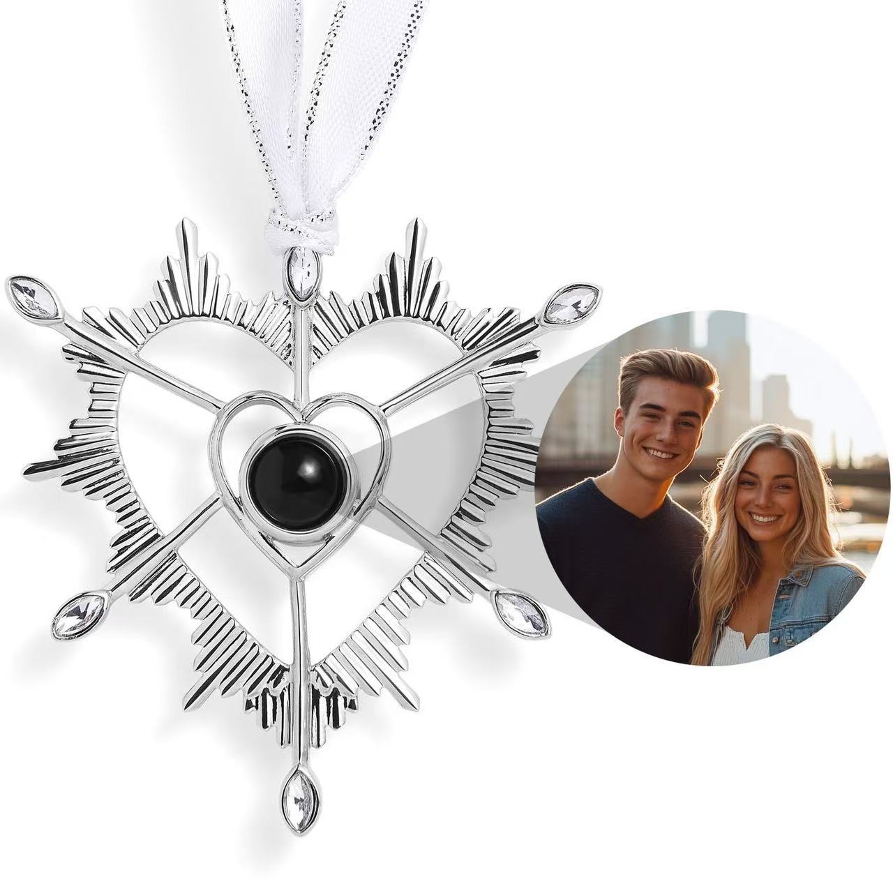 Personalized Snowflake Pendant Projection Necklace