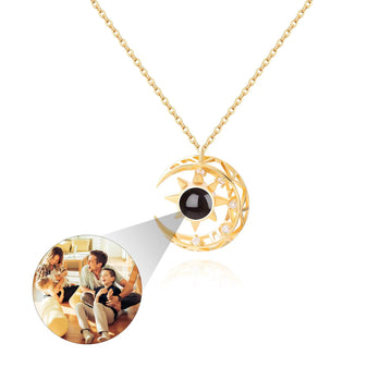 Personalized New Star Moon Projection Necklace