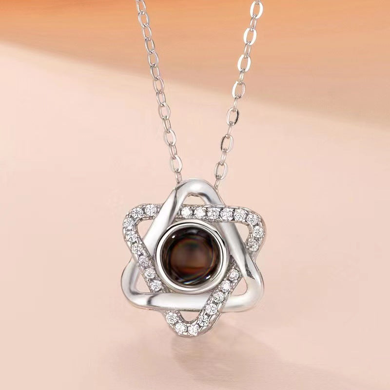 Personalized Custom Gift Hexagram Projection Necklace