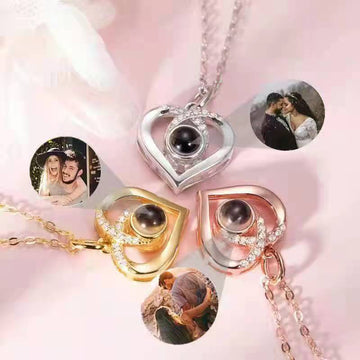 Personalized Heart Shaped  Custom Projection Necklace