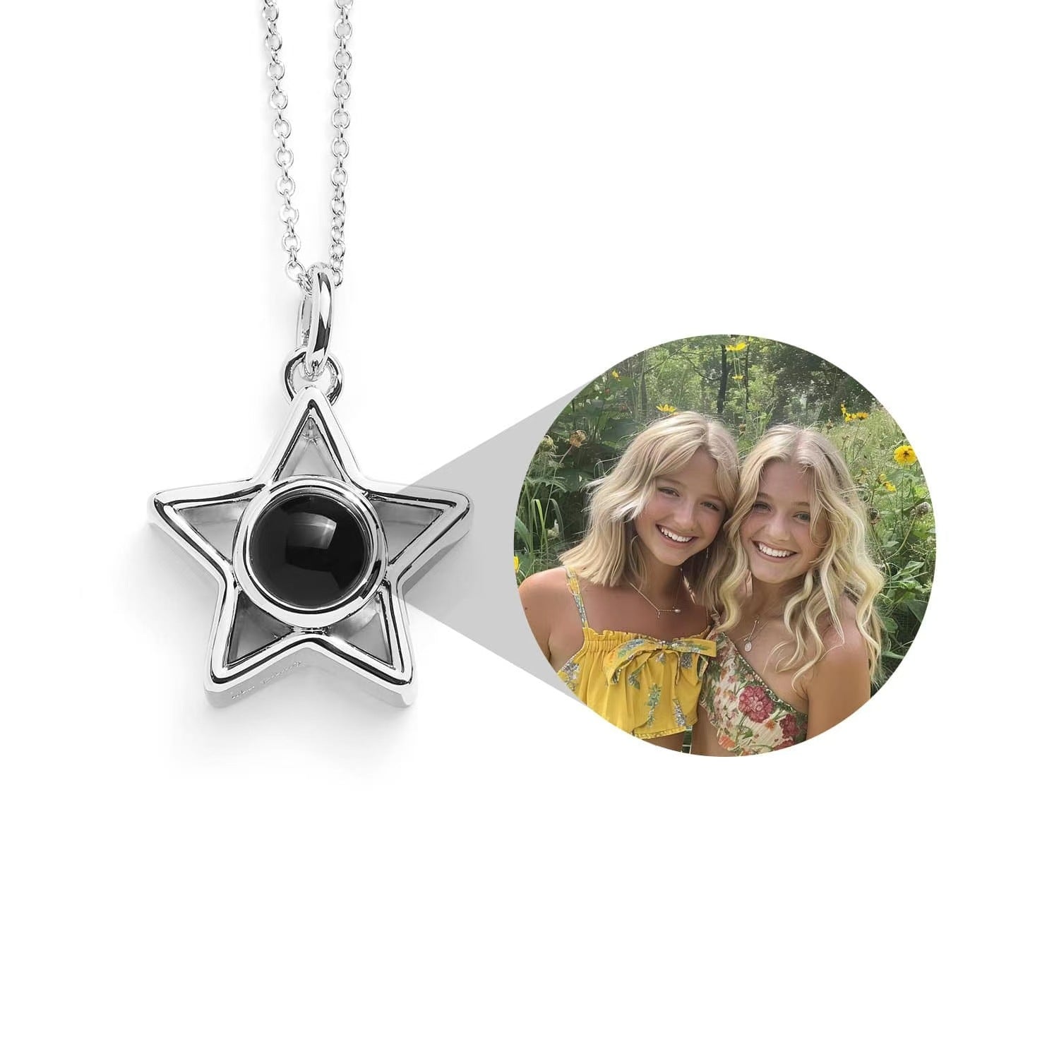 Personalized Five-Pointed Star Clavicle Chain Projection