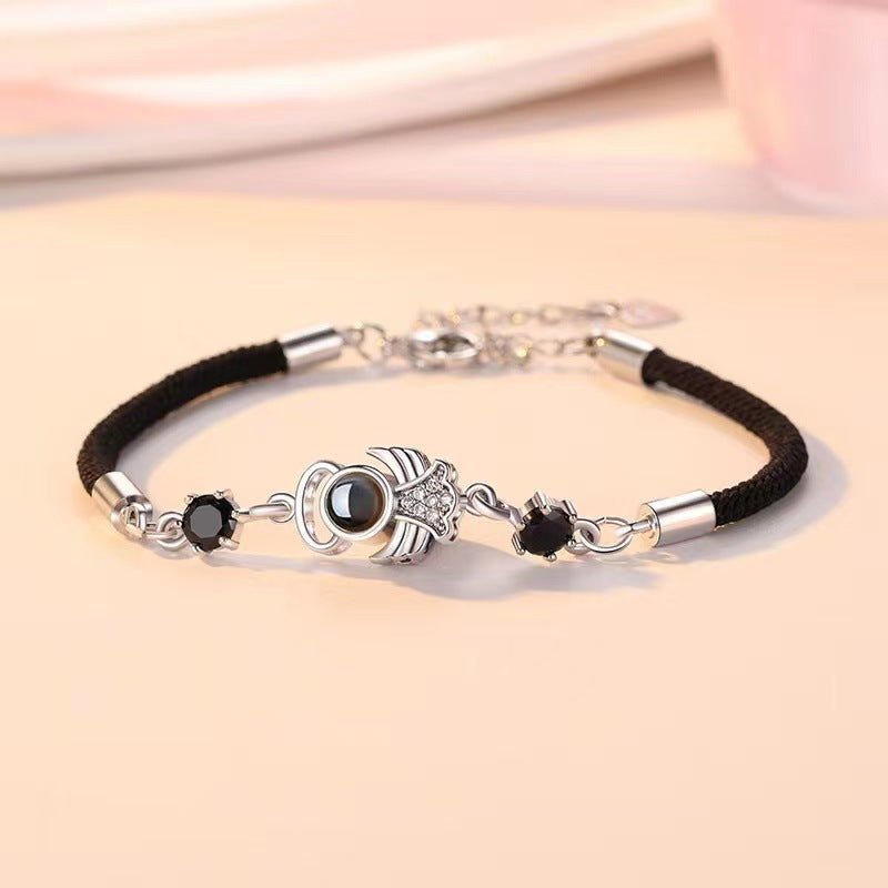 Personalized Couple little angel projection bracelet