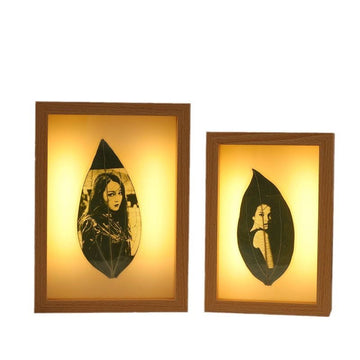 Personalized Leaf Carving Luminous Photo Frame