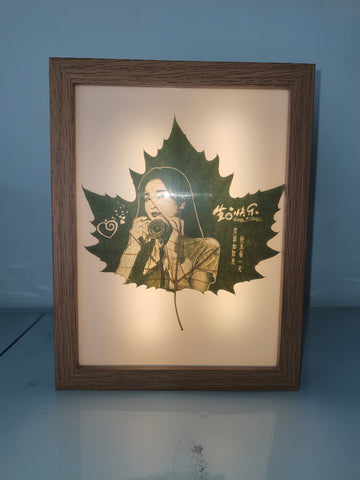 Personalized Leaf Carving Photo Customized Gift